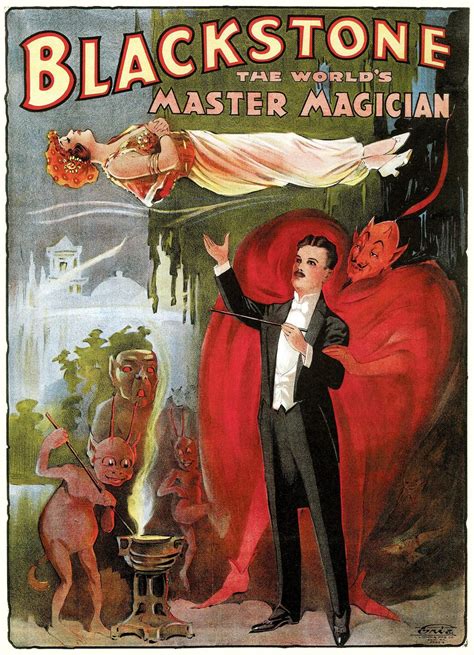 Vintage Magician Poster Blackstone Master Magician 1309 Poster