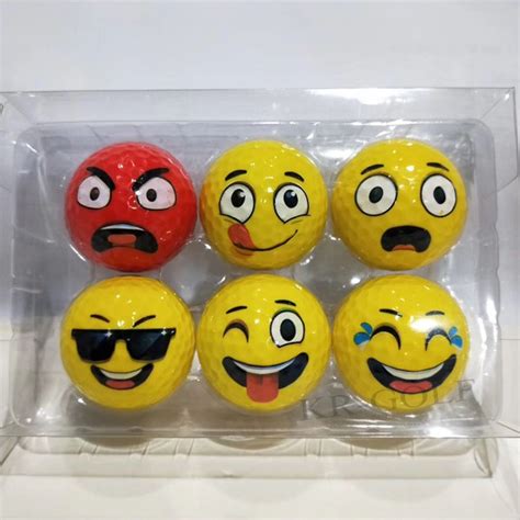 Dozen Packed Emoji Golf Ball Kinray Golf