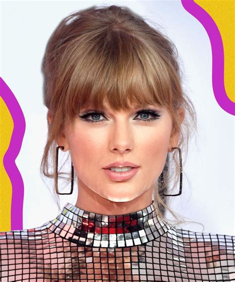 Taylor Swift 2018 Amas Makeup And Hair Cat Eye Taylor Swift Bangs