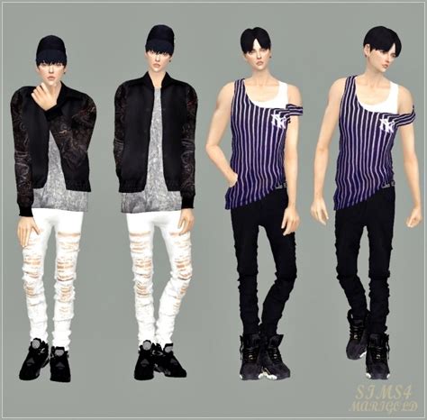 Male Blackandwhite Jeans At Marigold Sims 4 Updates