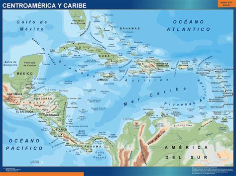 Mapa De America Central Mapa F Sico Geogr Fico Pol Tico Tur Stico