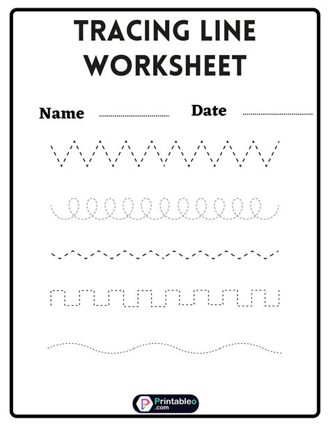 20 Tracing Line Worksheet Download Free Printable Pdfs
