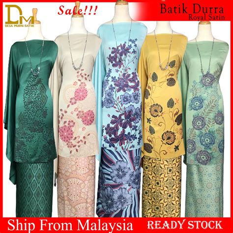 Batik Terengganu Batik Durra Royal Satin By Desa Murni Batik Digital Printed Ready Stock