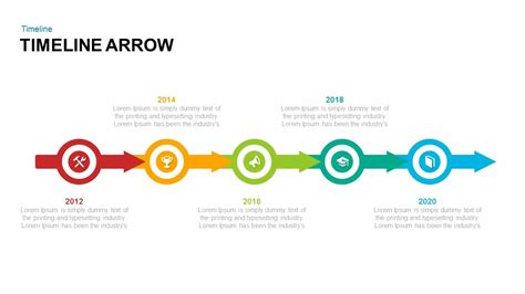 Timeline Arrow Powerpoint Template And Keynote Slide