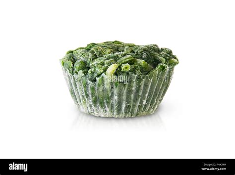 A Block Of Frozen Spinach Stock Photo Alamy