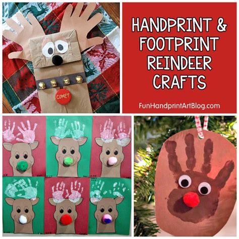 Reindeer Arts And Crafts For Kids Fun Handprint Art Christmas