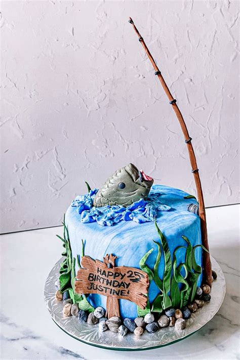 Fishing Cake Fishing Theme Cake Fish Cake Birthday Fish Cake