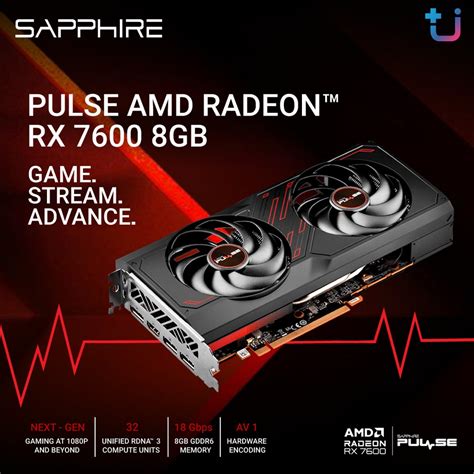 ใหม่ล่าสุด Sapphire Pulse Amd Radeon™ Rx 7600 8gb ตัวเลือกที่ยอด