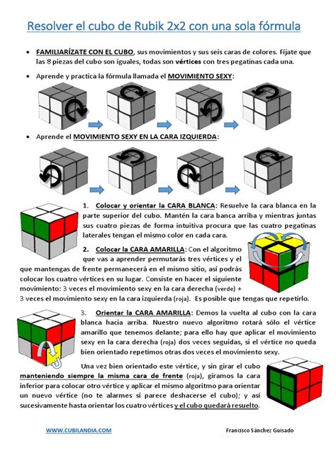 Resolver El Cubo De Rubik 2x2 Con Una Sola Formula