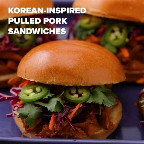 Korean Inspired Pulled Pork Sandwiches Recipe By Tasty