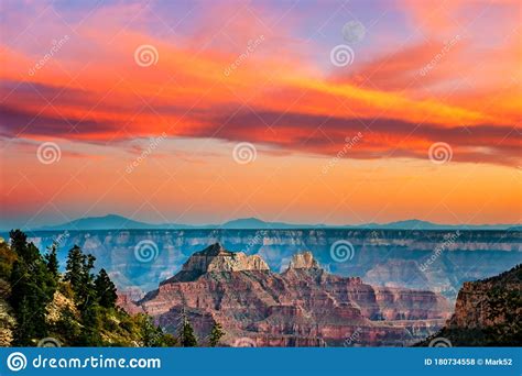 Grand Canyon Landscape From North Rim Arizona Usa Stock Photo Image