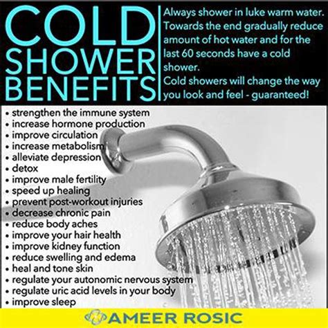 Health Infographic Surprising Benefits Of Taking Cold Showers