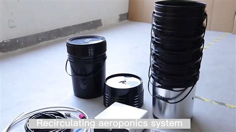 Recirculating Aeroponics System 6pcs 5 Gallon Round Bucket Cloner