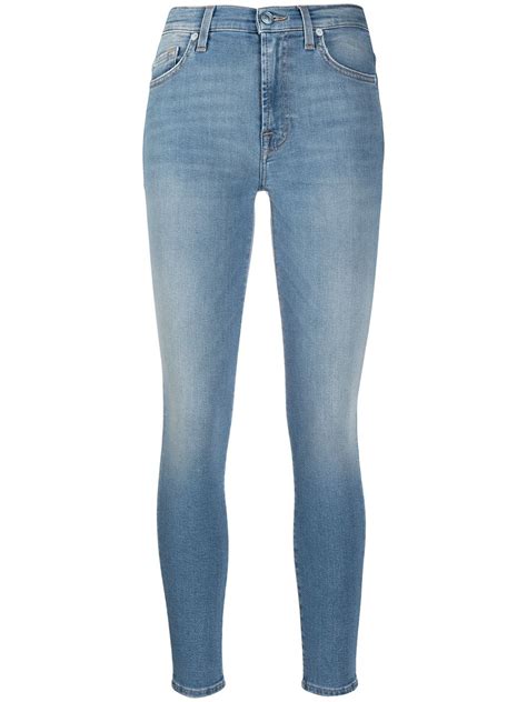 For All Mankind Hw Mid Rise Skinny Jeans Farfetch