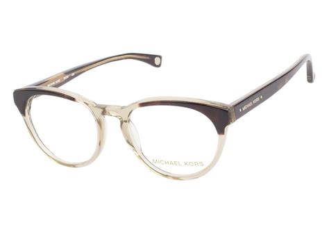 michael kors mk260 259 sand crystal eyeglasses are fearlessly chic this bold round fr
