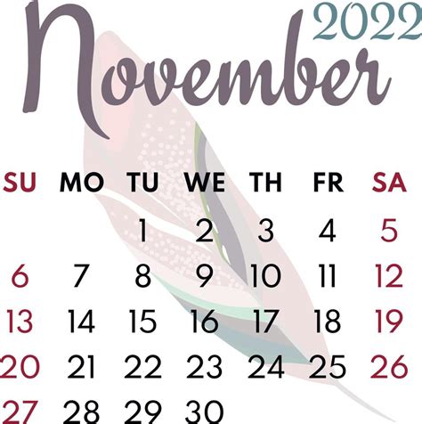 mes calendario noviembre 2022 5365649 vector en vecteezy