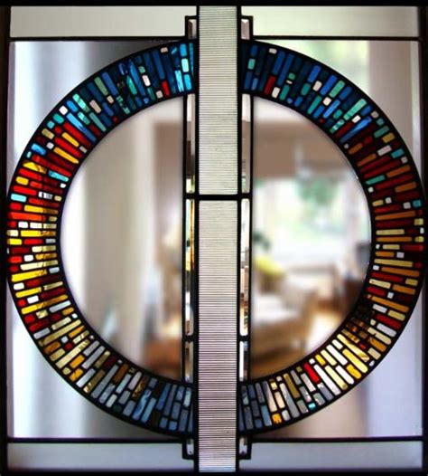 Internal Stained Glass Panel East Kilbride Designed For A Modern House Linking The Stairwell