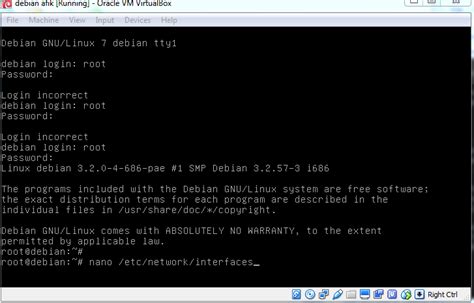 Setting Interfaces Debian 7