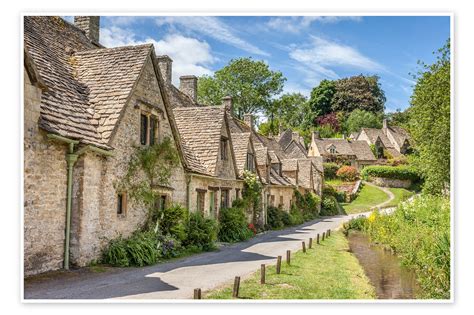 Arlington Row In Bibury Cotswolds Gloucestershire England Print By