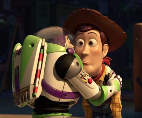 Buzz Kisses Woody Kartun Animasi Gambar