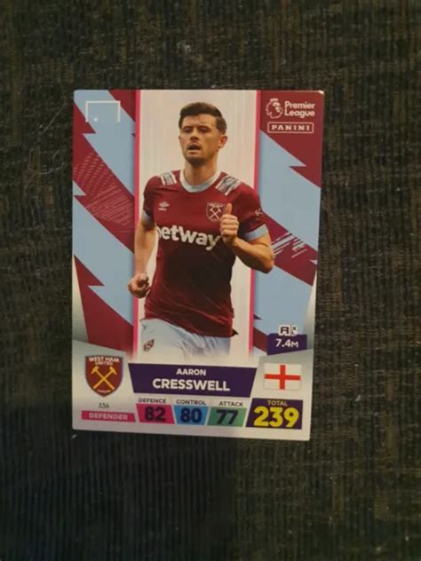 Adrenalyn Xl Premier League 2023 Aaron Cresswell West Ham 336 125 Picclick