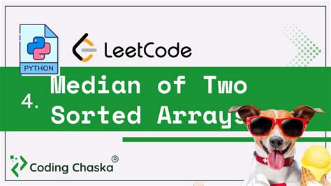 Leetcode Problem Solution Using Python Median Of Two Sorted Arrays