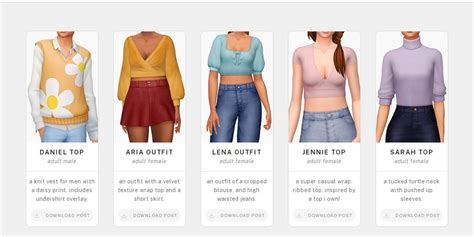Sims 4 Custom Content Clothes Foratlas