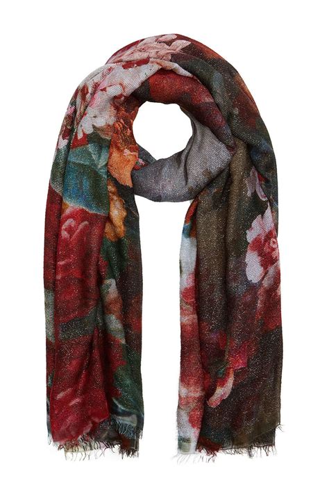 Faliero Sarti Floral Scarf With Cashmere Floral Scarf Scarf Cashmere