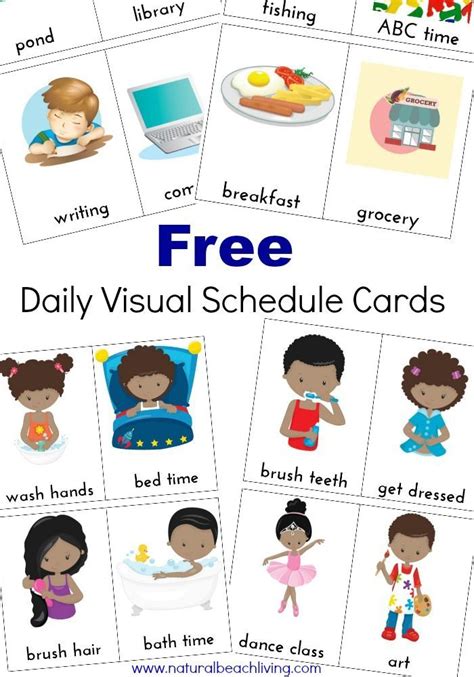 Printable Visual Daily Routine Preschool Routine Cards For Before And