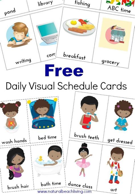Struggling with how to manage the chaos of kids learning from home? Extra Daily Visual Schedule Cards Free Printables | Kids ...