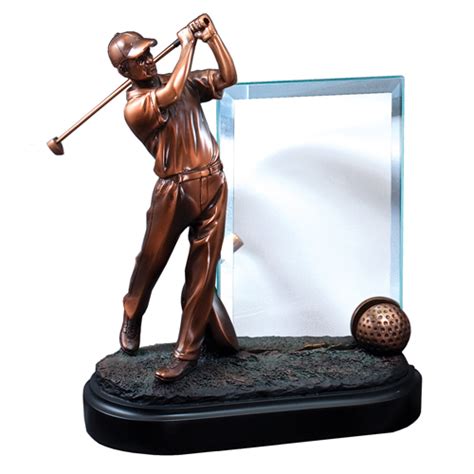 Glass And Resin Male Golf Trophy Award Awards International