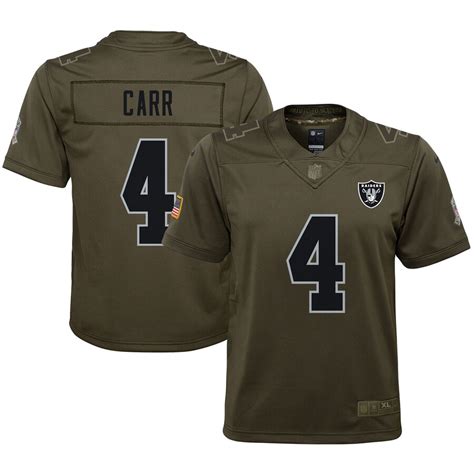 Find a new las vegas raiders jerseys at the official online retailer of the nfl. Nike Derek Carr Oakland Raiders Youth Olive Salute to ...
