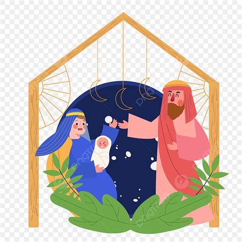 Jesus Nativity Scene Vector Png Images Christmas Night Nativity Scene