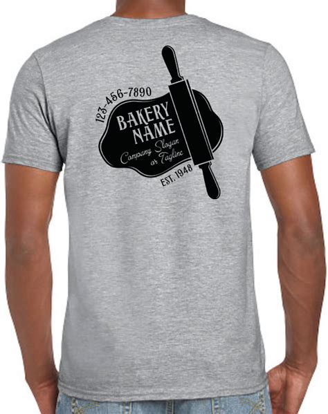 Bakery Company Shirt With Rolling Pin Dough Logo