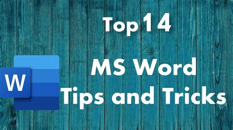 Top 14 Microsoft Word Tips And Tricks Youtube