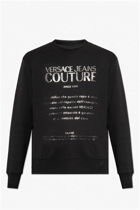 Black Printed Sweatshirt Versace Jeans Couture Vitkac Gb