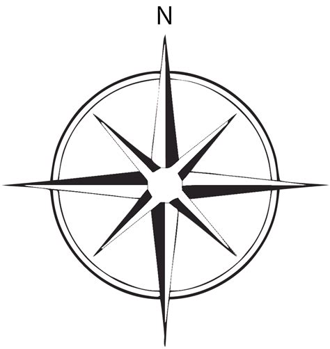 Compass Rose North Arrow Clip Art Logo Png Download 1063 Images