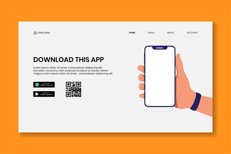 Download This App Landing Page Template 2276813 Vector Art At Vecteezy