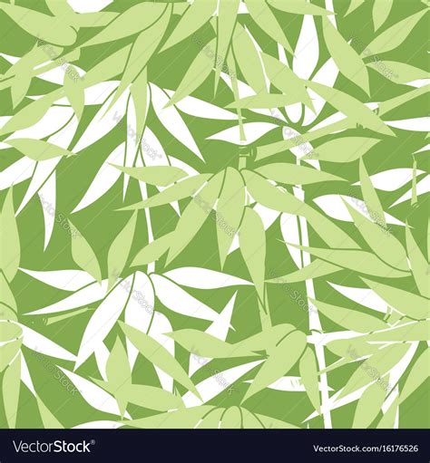 Floral Bamboo Leaves Pattern Nature Leaf Seamless Vector Image