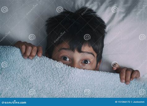 The Boy For Fear In A Bed The Concept Of Nightmares Stock Photo