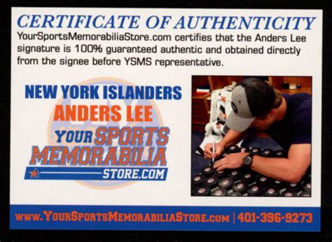Get 5% in rewards with club o! Anders Lee Signed Islanders 8x10 Photo (Your Sports ...