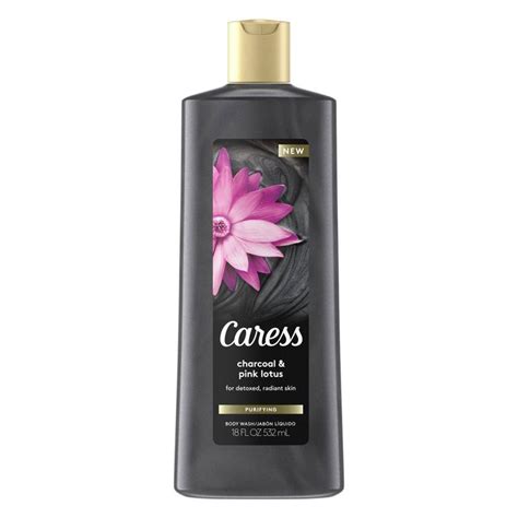 Caress Charcoal And Pink Lotus Purifying Body Wash Soap 18 Fl Oz Adult