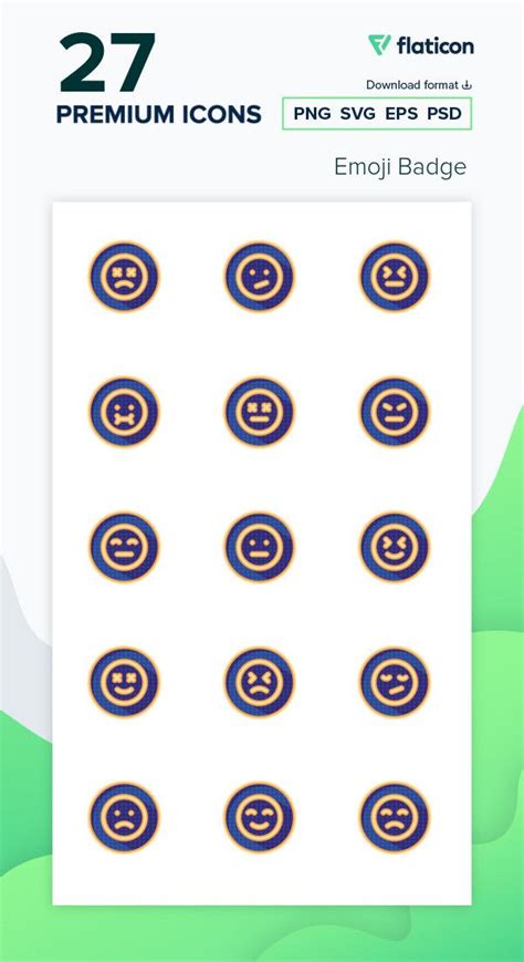 27 Premium Vector Icons Of Emoji Badge Designed By Ochakov Vector