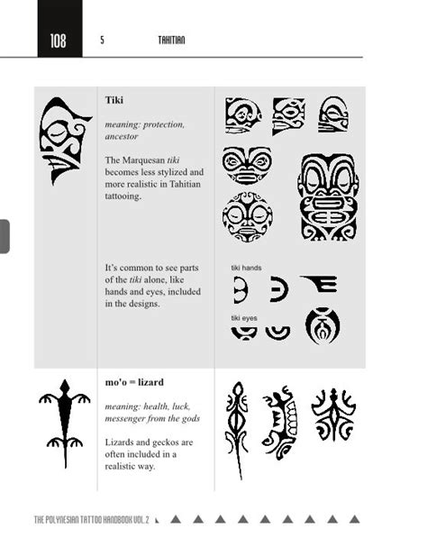 Tahitian Tattoo Symbols The Polynesian Tattoo Handbook Vol2