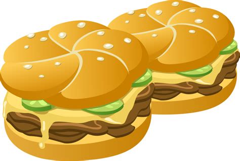 Hamburger Cartoon Burger Clipart Image 7704