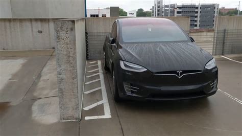Can My Tesla Model X Falcon Wing Door Open This Close To A Concrete