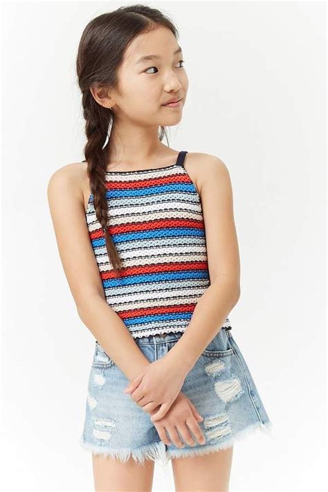Forever 21 Girls Multi Striped Cami Kids Kids Boutique Clothing