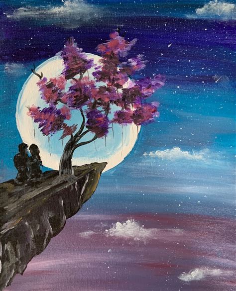 Romantic Couples Moonlight Artist Painting Paintings Artists