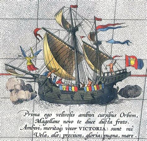A Depiction Of The Victoria The Only Of Magellans Five Ships That