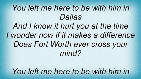 George Strait Does Fort Worth Ever Cross Your Mind Lyrics Youtube